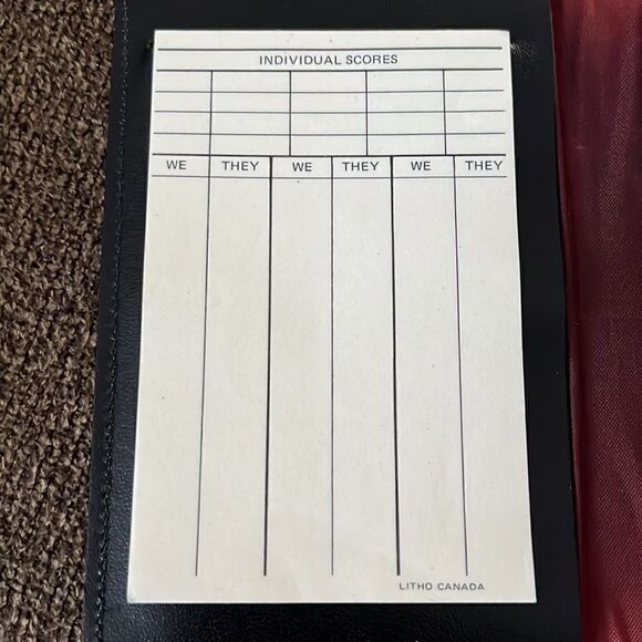 Playing Card Case - Fits Two Decks w/ Space for Pen & Notepad w/ Snap closure - Picture 7 of 12